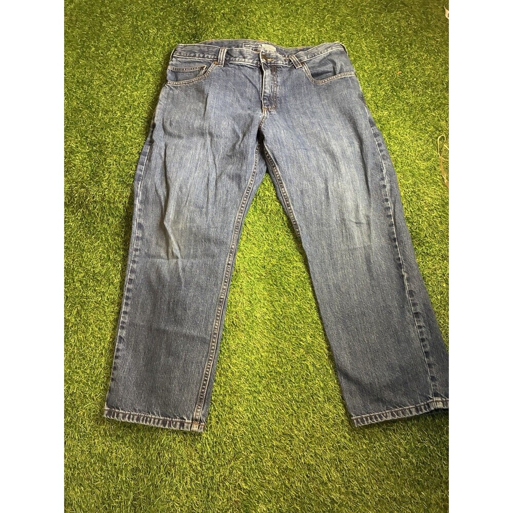 Carhartt Relaxed Fit Jeans Men’s 36x28 Blue Straight Leg Workwear Denim